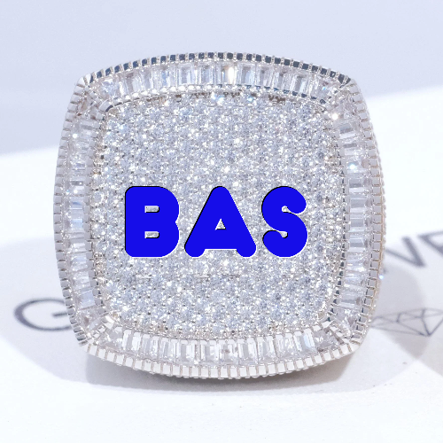 CUSTOM LETTER 3D ICED RING