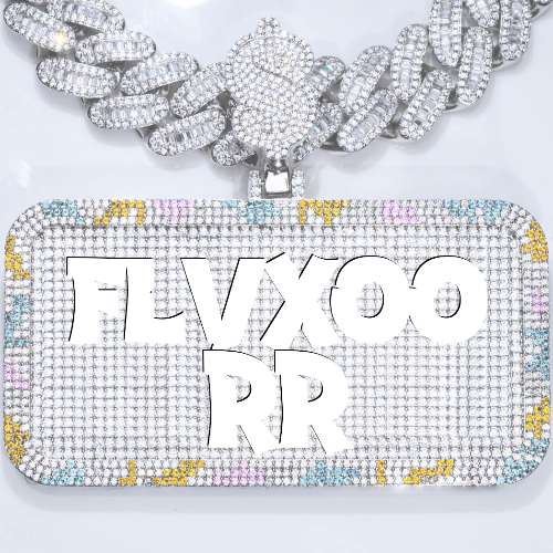 CUSTOM LETTER NECKLACE 3D COLORFUL SQUARE