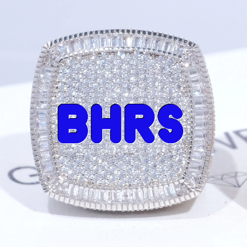 CUSTOM LETTER 3D ICED RING