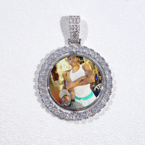 3D Spinning 2-Faced Custom Picture Pendant