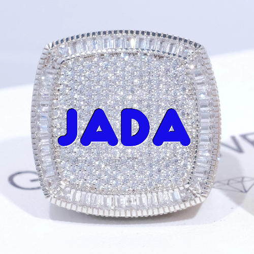 CUSTOM LETTER 3D ICED RING