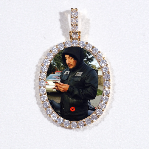 3D Oval Custom Picture Pendant