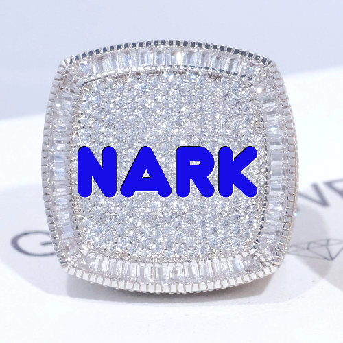 CUSTOM LETTER 3D ICED RING