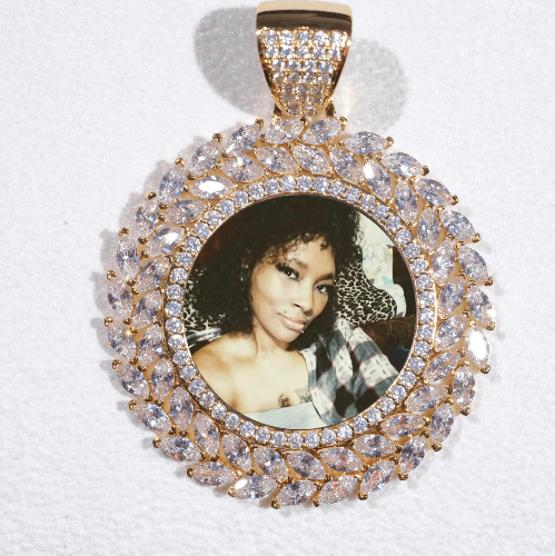 Large 3D Wheat Ear Custom Picture Pendant