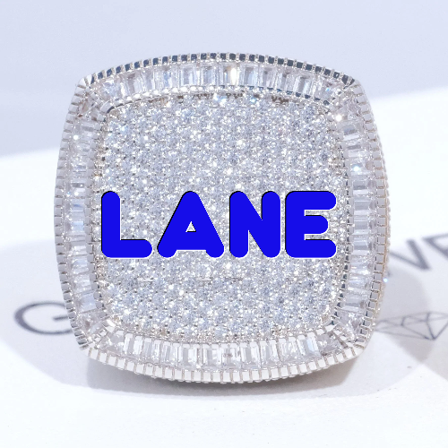 CUSTOM LETTER 3D ICED RING