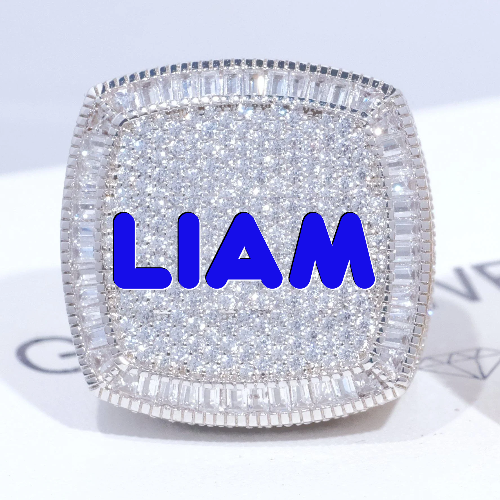 CUSTOM LETTER 3D ICED RING