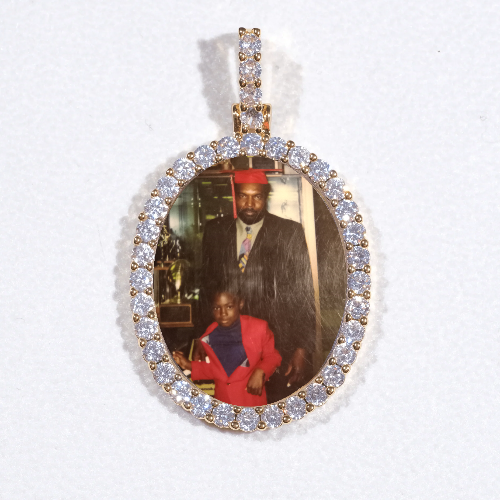 3D Oval Custom Picture Pendant