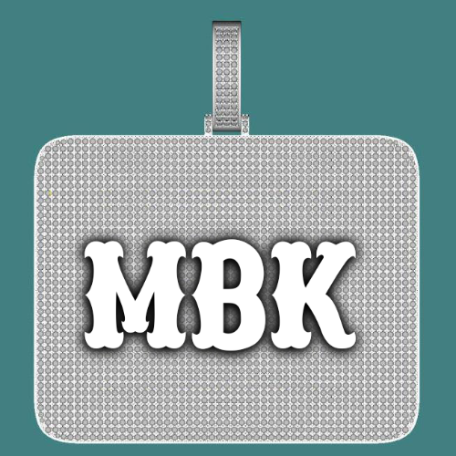 CUSTOM LETTER NECKLACE 3D BIG SQUARE