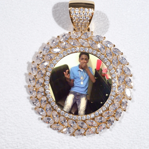 Large 3D Wheat Ear Custom Picture Pendant