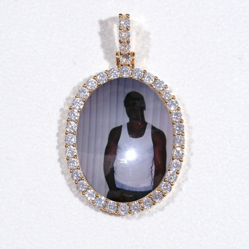 3D Oval Custom Picture Pendant