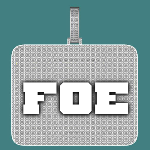 CUSTOM LETTER NECKLACE 3D BIG SQUARE