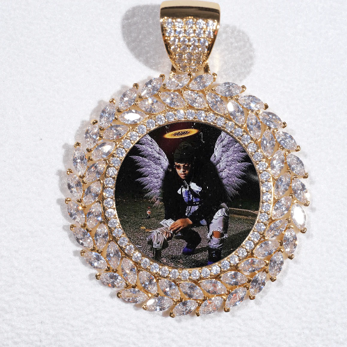 Large 3D Wheat Ear Custom Picture Pendant