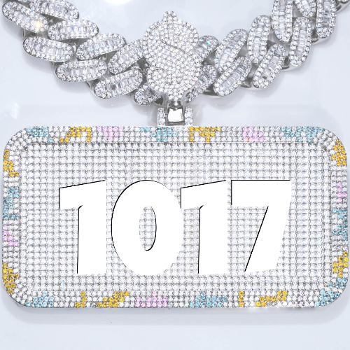 CUSTOM LETTER NECKLACE 3D COLORFUL SQUARE