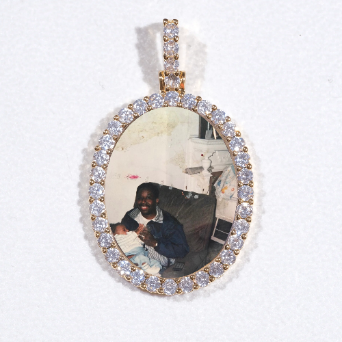 3D Oval Custom Picture Pendant