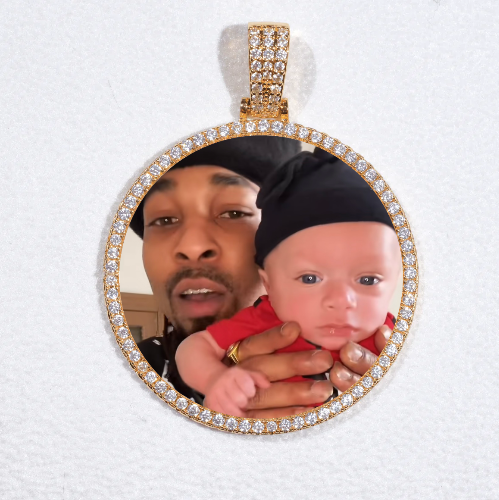 MEDIUM 3D CIRCLE CUSTOM PICTURE PENDANT