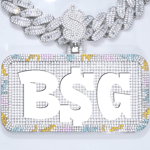 CUSTOM LETTER NECKLACE 3D COLORFUL SQUARE