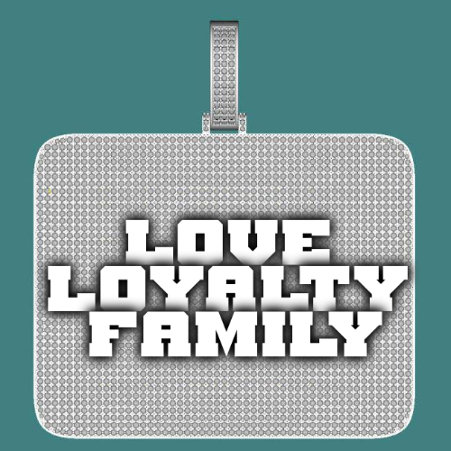 CUSTOM LETTER NECKLACE 3D BIG SQUARE