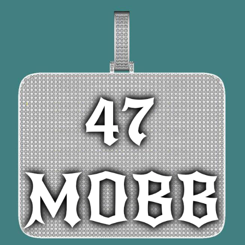 CUSTOM LETTER NECKLACE 3D BIG SQUARE