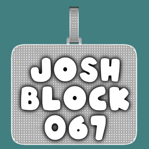 CUSTOM LETTER NECKLACE 3D BIG SQUARE