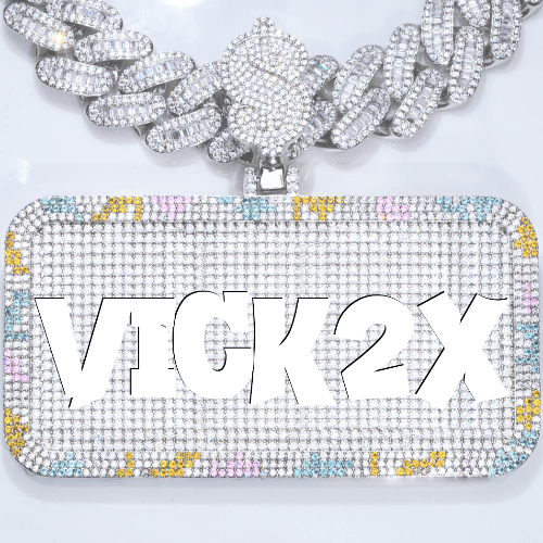 CUSTOM LETTER NECKLACE 3D COLORFUL SQUARE
