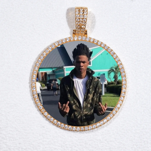 MEDIUM 3D CIRCLE CUSTOM PICTURE PENDANT