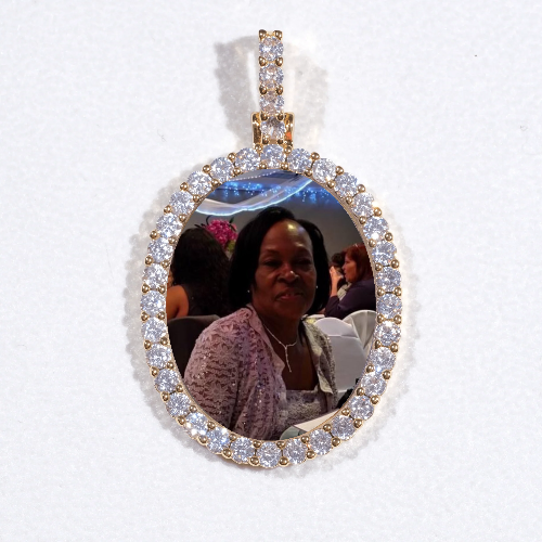 3D Oval Custom Picture Pendant