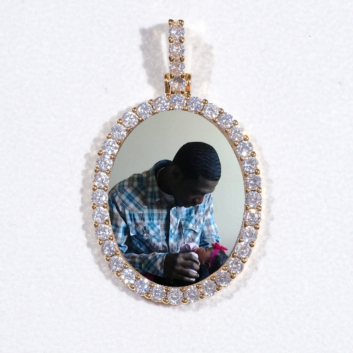 3D Oval Custom Picture Pendant