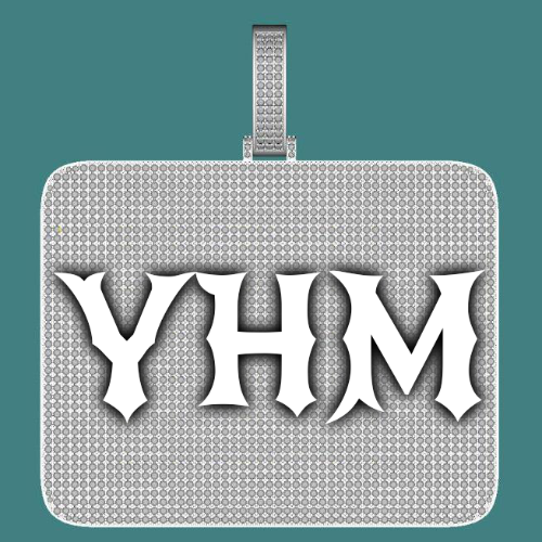CUSTOM LETTER NECKLACE 3D BIG SQUARE