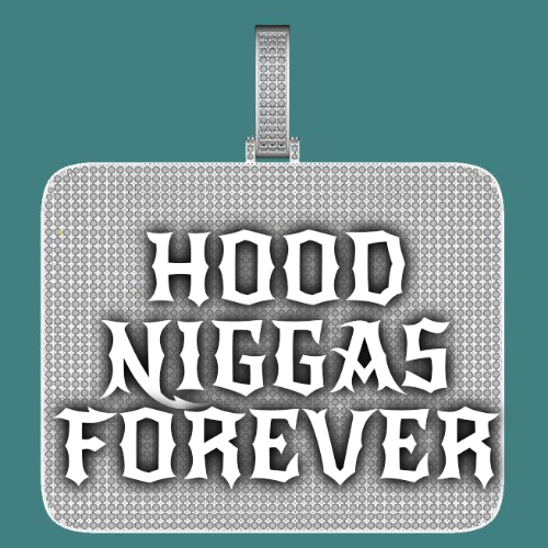 CUSTOM LETTER NECKLACE 3D BIG SQUARE