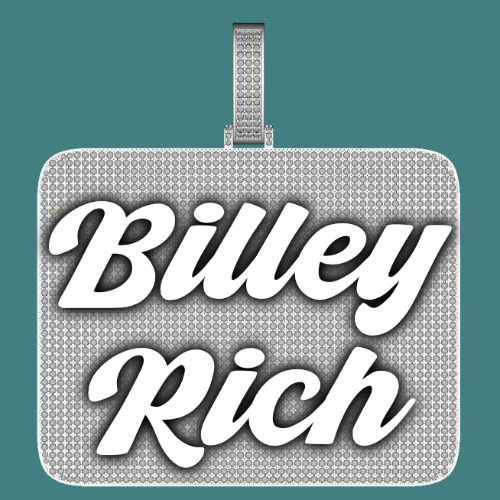 CUSTOM LETTER NECKLACE 3D BIG SQUARE