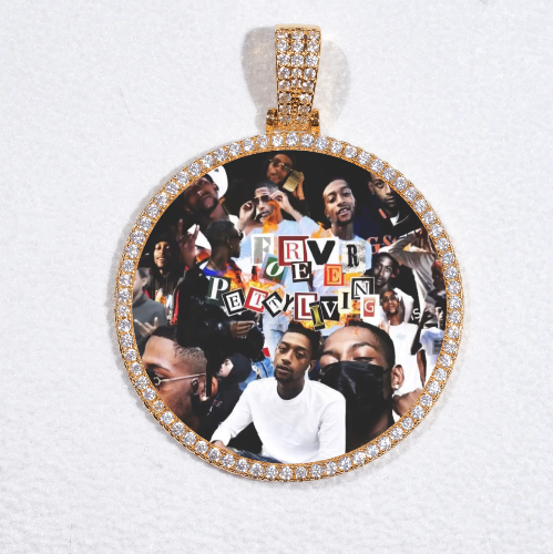 MEDIUM 3D CIRCLE CUSTOM PICTURE PENDANT