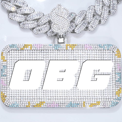 CUSTOM LETTER NECKLACE 3D COLORFUL SQUARE