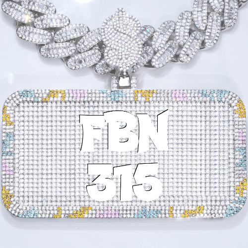 CUSTOM LETTER NECKLACE 3D COLORFUL SQUARE
