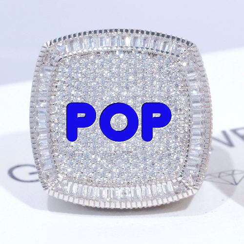 CUSTOM LETTER 3D ICED RING