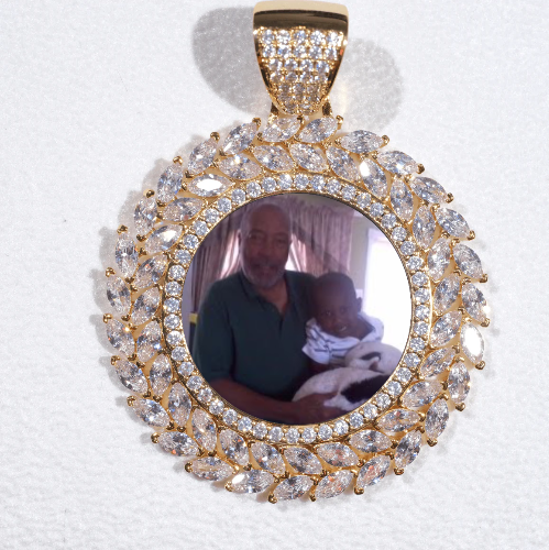 Large 3D Wheat Ear Custom Picture Pendant