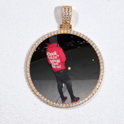 MEDIUM 3D CIRCLE CUSTOM PICTURE PENDANT