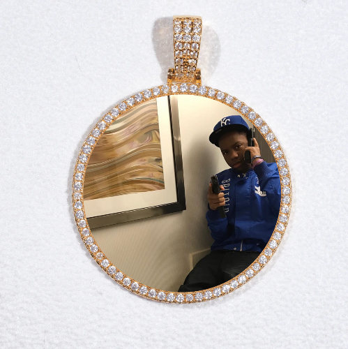 MEDIUM 3D CIRCLE CUSTOM PICTURE PENDANT