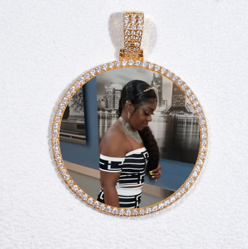 MEDIUM 3D CIRCLE CUSTOM PICTURE PENDANT