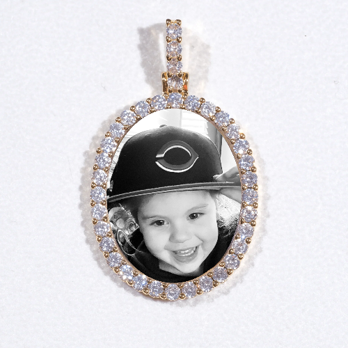 3D Oval Custom Picture Pendant