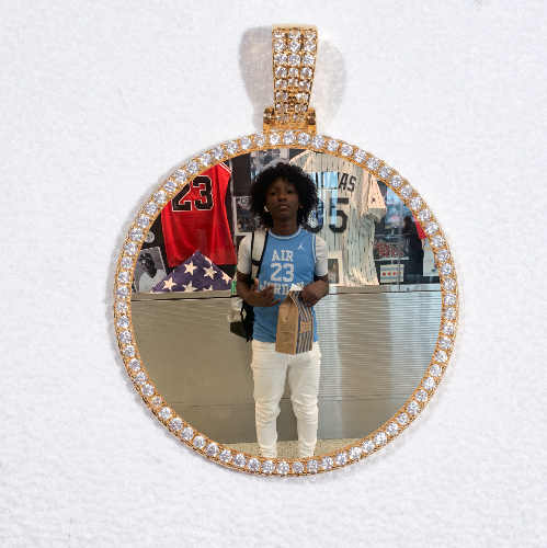 MEDIUM 3D CIRCLE CUSTOM PICTURE PENDANT