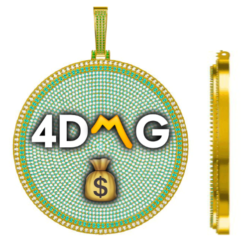 CUSTOM LETTER NECKLACE 3D BIG DISC