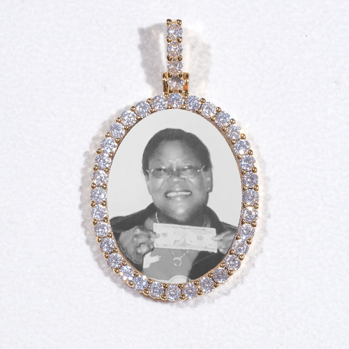 3D Oval Custom Picture Pendant