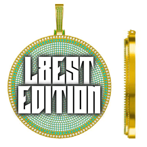CUSTOM LETTER NECKLACE 3D BIG DISC