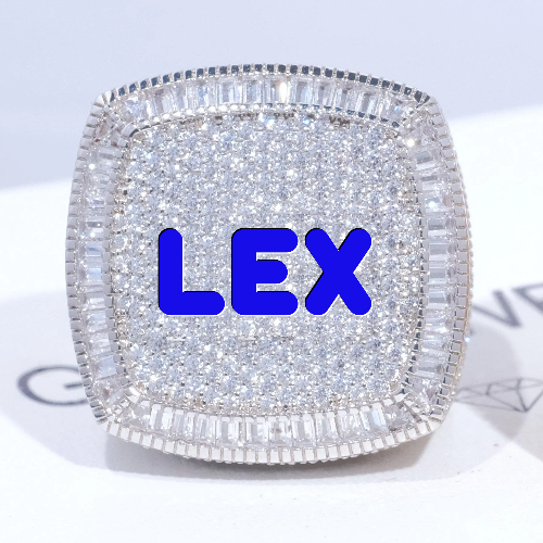 CUSTOM LETTER 3D ICED RING