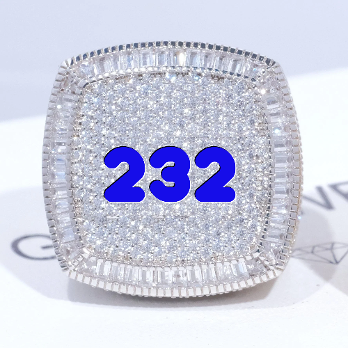 CUSTOM LETTER 3D ICED RING