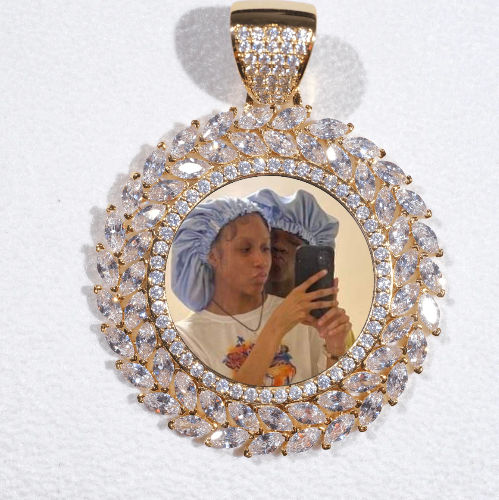 Large 3D Wheat Ear Custom Picture Pendant