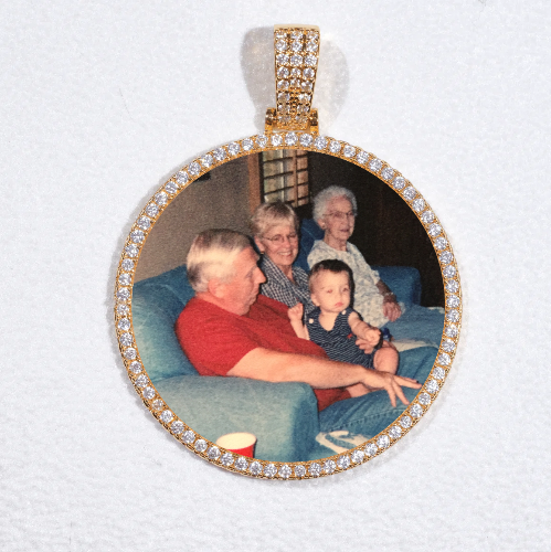 MEDIUM 3D CIRCLE CUSTOM PICTURE PENDANT