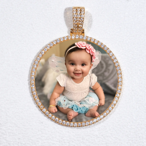 MEDIUM 3D CIRCLE CUSTOM PICTURE PENDANT
