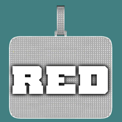 CUSTOM LETTER NECKLACE 3D BIG SQUARE