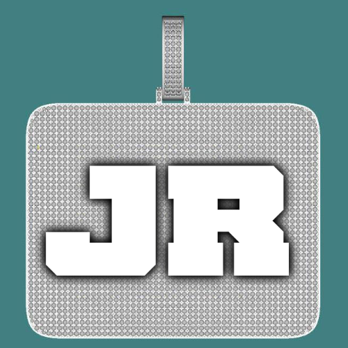 CUSTOM LETTER NECKLACE 3D BIG SQUARE